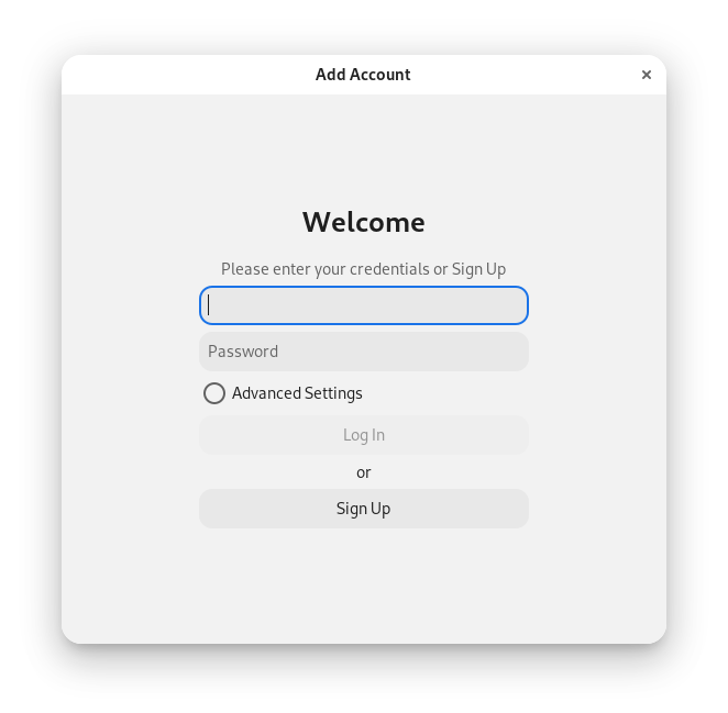 P1 Add Account Window